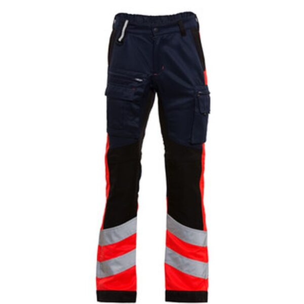 Rescuewear Unisex Hose 33416 Marineblau / Neon Rot
