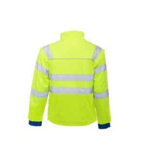 Rescuewear Softshelljacke 33751 HiVis Klasse 3 Kobaltblau / Neon Gelb – Bild 2