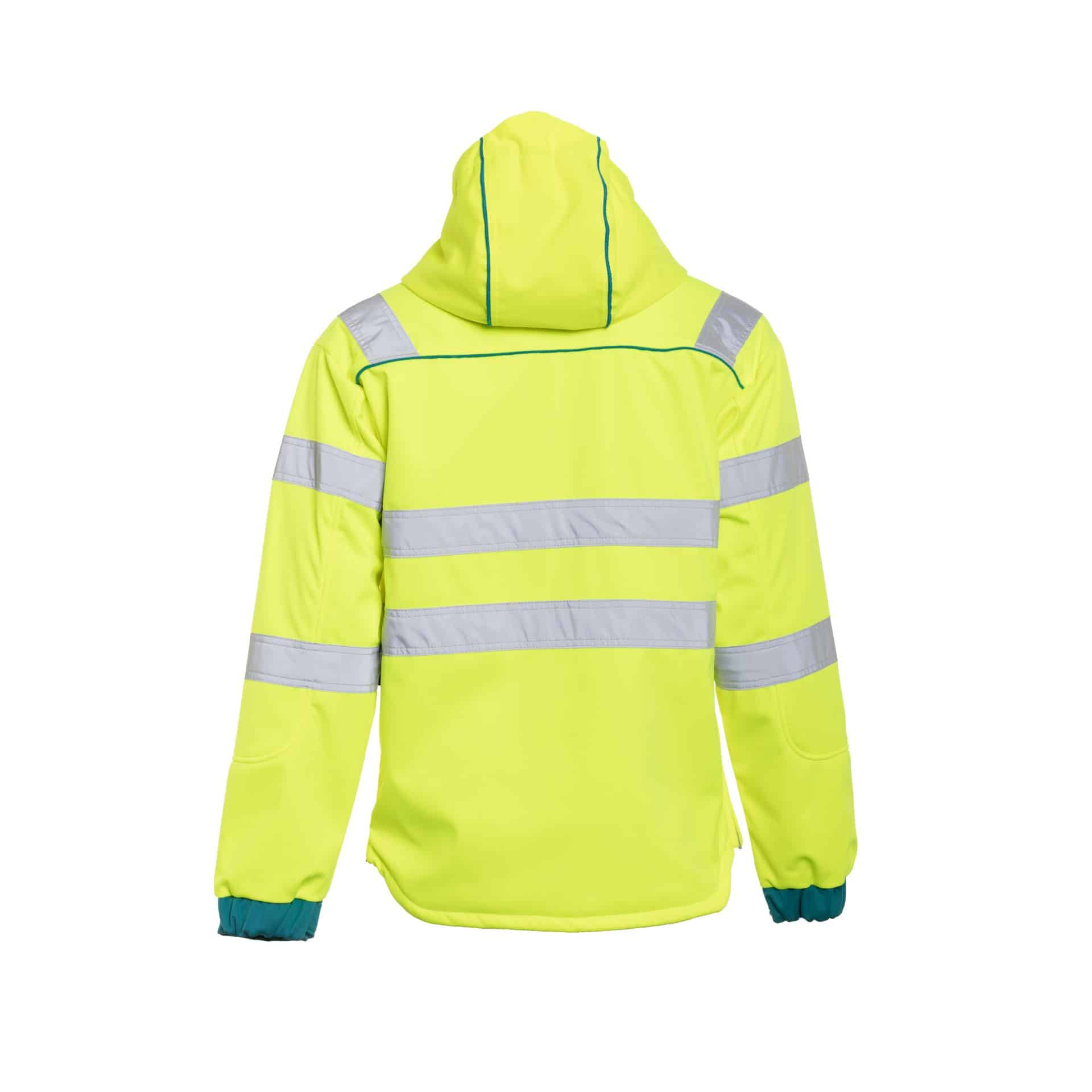Rescuewear Softshelljacke 33759 Dynamic HiVis Klasse 3 Enamelblau / Neon Gelb – Bild 8