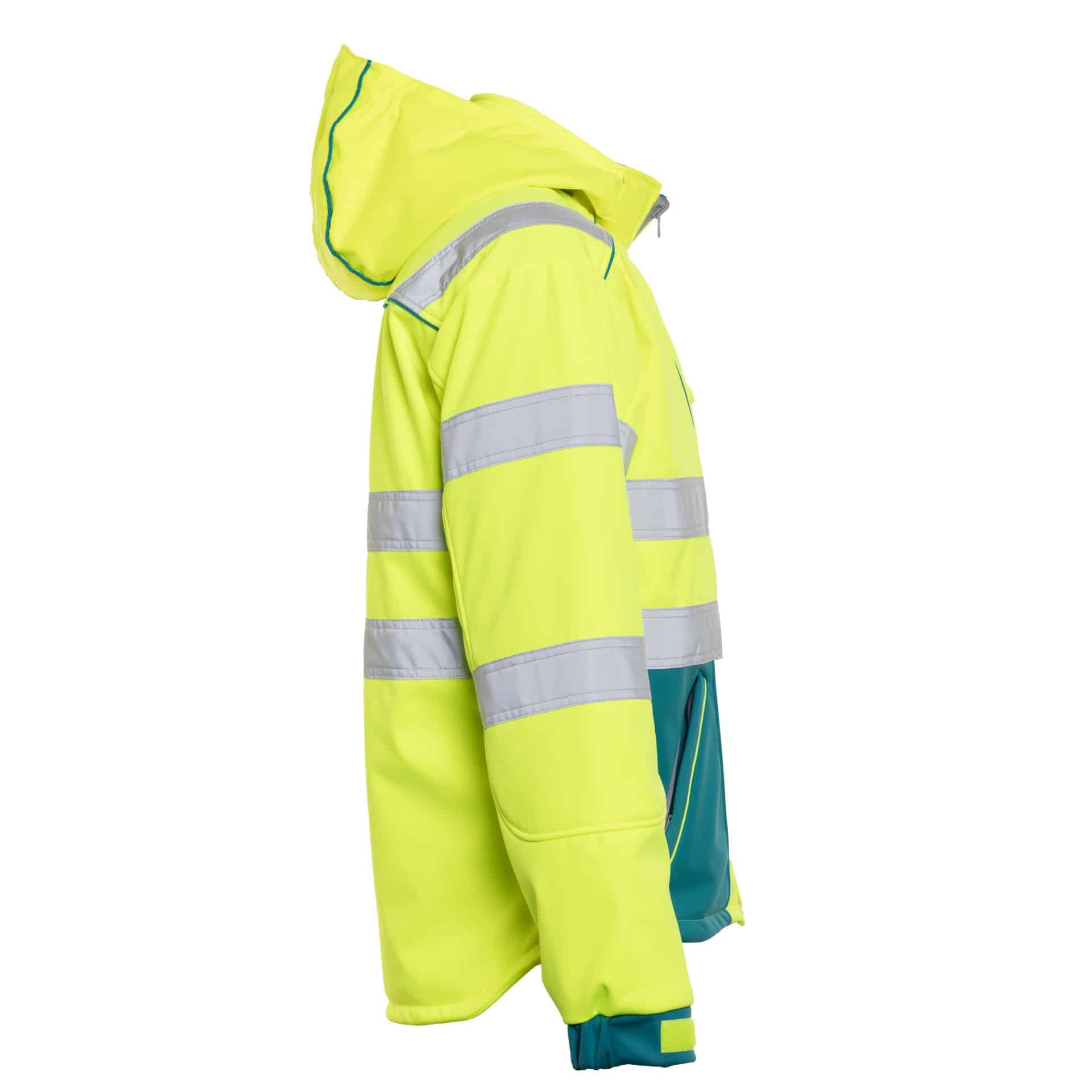 Rescuewear Softshelljacke 33759 Dynamic HiVis Klasse 3 Enamelblau / Neon Gelb – Bild 9