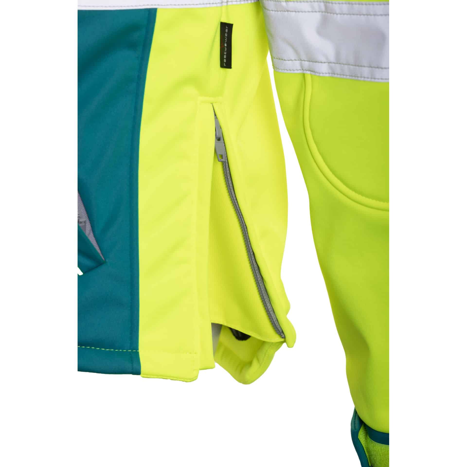 Rescuewear Softshelljacke 33759 Dynamic HiVis Klasse 3 Enamelblau / Neon Gelb – Bild 4