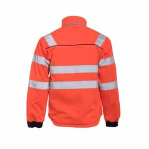Rescuewear Softshelljacke 33759 Dynamic HiVis Klasse 3 Marineblau / Neon Rot – Bild 2