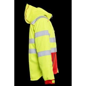 Rescuewear Softshelljacke 33759 Dynamic HiVis Klasse 3 Rot / Neon Gelb – Bild 4